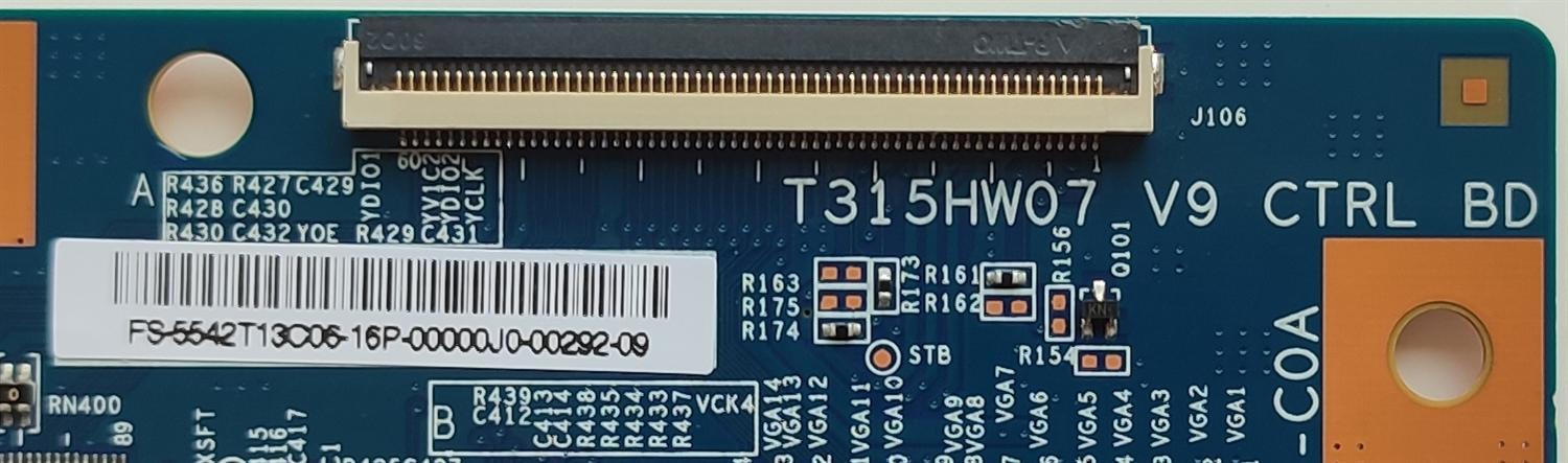 T-CON PARA TV LG / NUMERO DE PARTE 5542T13C06 / T315HW07_V9 CTRL BD / FS-5542T13C06-16P-00000J0 / PANEL T420HW08 V.0 / MODELO 42LV5500-UA.AUSDLHR	 - Imagen 2